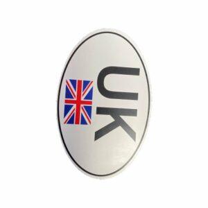 Small Oval UK&UNION JACK StickerÂ