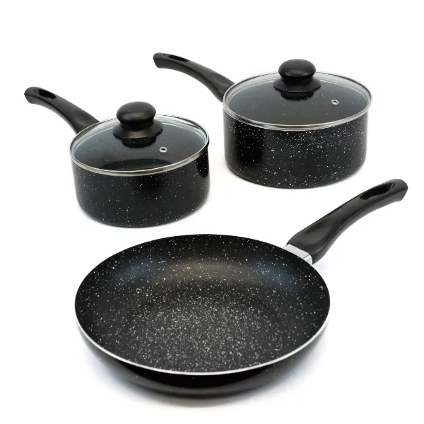 Induction Pan Set x3 - Black Marble