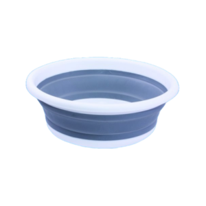 Collapsible Wash Bowl 37cm White & Grey